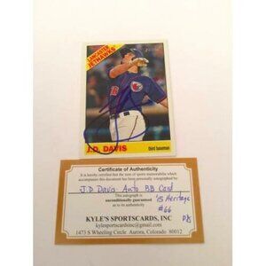 2015 Topps Heritage Auto JD Davis Lancaster JetHawks #66 (058)